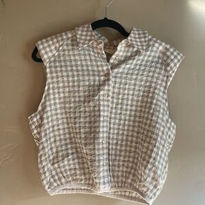 Maeve by Anthropologie checkered tank top. Size xsmall